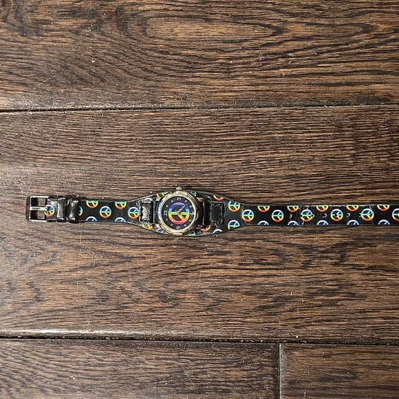 Colorful Peace Sign Watch - Picture 2 of 3